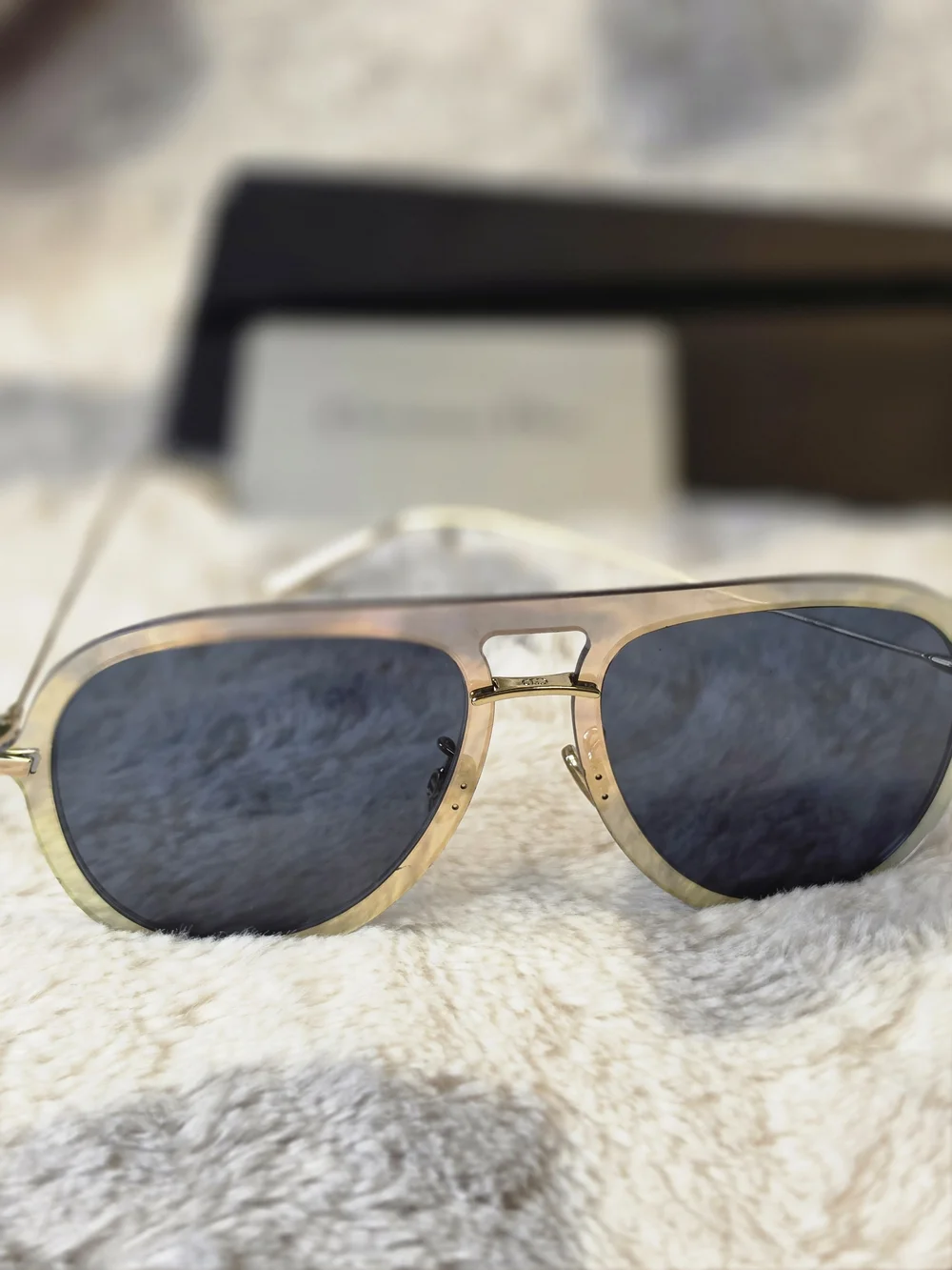 Dior Unisex Silver Aviator Sunglasses - Silver/Blue